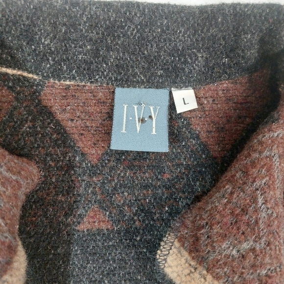 IVY WOMEN'S WESTERN WOOL BLEND BUTTON FRONT VEST SIZE LARGE - Picture 5 of 9